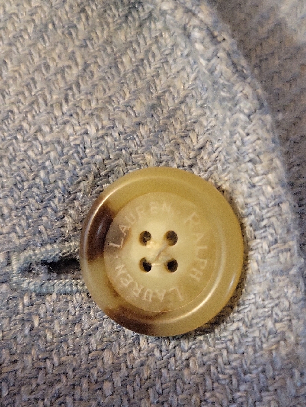 Ralph Lauren Light Blue Women's Silk And Linen Blazer - Picture 4 of 5